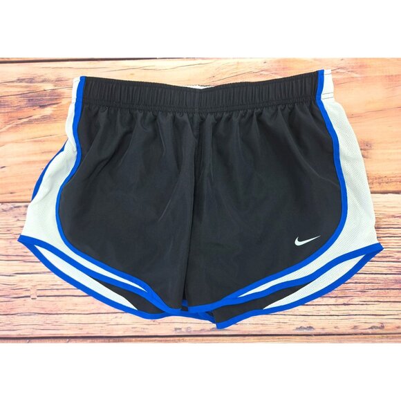 Nike Dri-Fit Black & Blue Athletic Running Shorts Large - Picture 1 of 6
